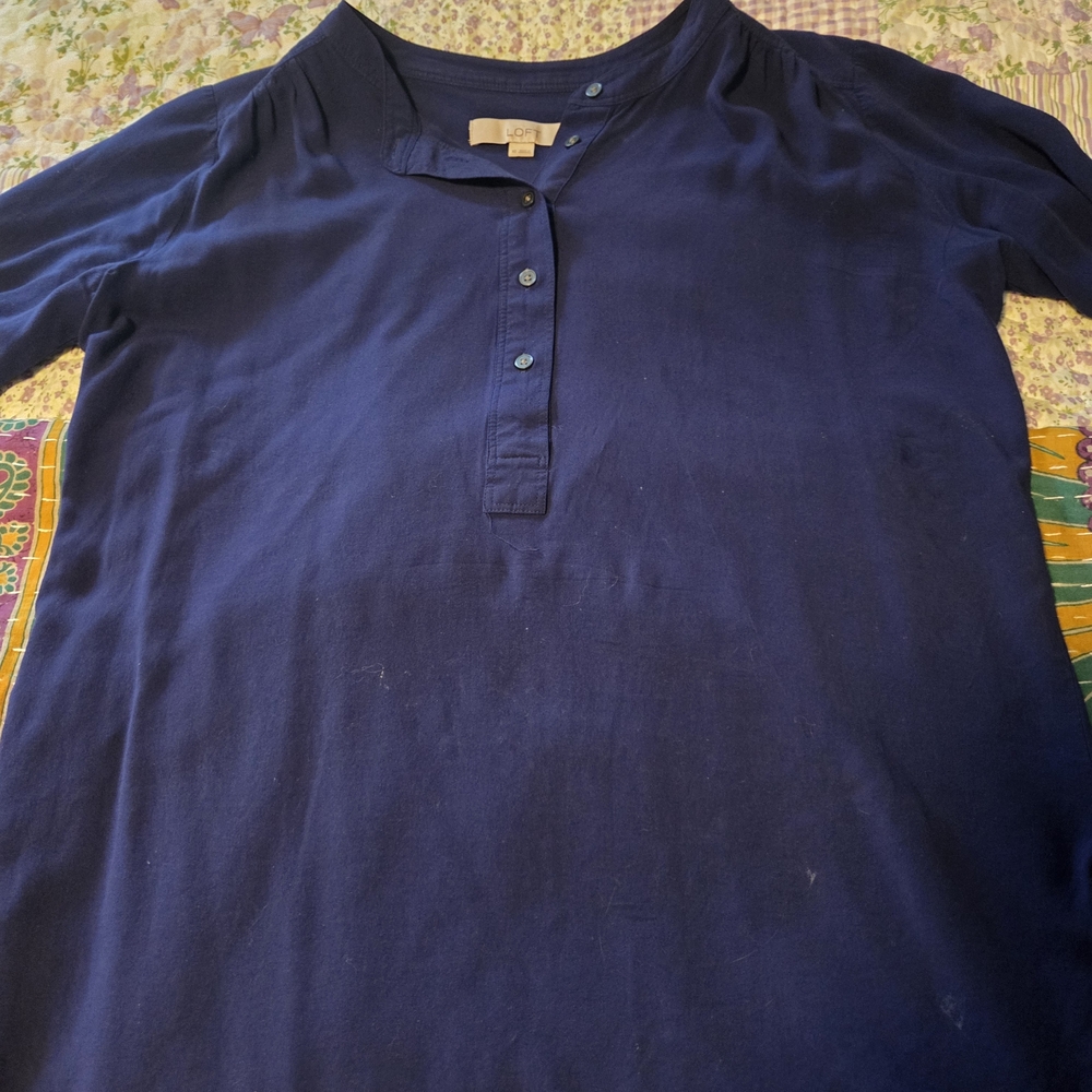 LOFT Navy Blue Blouse